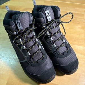 Salomon Gore-Tex Insulated Mid Hiking Boots Mens 8 Contragrip Grey Black New